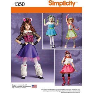 Simplicity Sewing‎ Pattern 1350 Costumes Girls Size 3-6